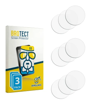 Face avant d’un emballage produit avec le logo de la marque BROTECT. À côté se trouve la protection d’écran correspondante.