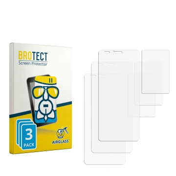 Face avant d’un emballage produit avec le logo de la marque BROTECT. À côté se trouve la protection d’écran correspondante.