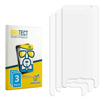 Face avant d’un emballage produit avec le logo de la marque BROTECT. À côté se trouve la protection d’écran correspondante.
