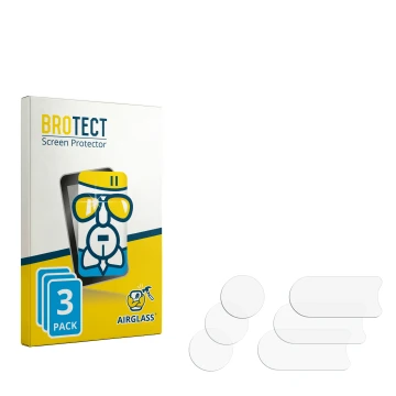 Face avant d’un emballage produit avec le logo de la marque BROTECT. À côté se trouve la protection d’écran correspondante.