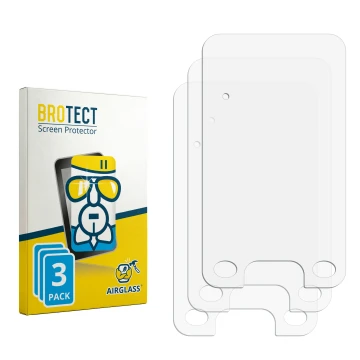 Face avant d’un emballage produit avec le logo de la marque BROTECT. À côté se trouve la protection d’écran correspondante.