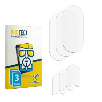 Face avant d’un emballage produit avec le logo de la marque BROTECT. À côté se trouve la protection d’écran correspondante.
