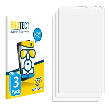 Face avant d’un emballage produit avec le logo de la marque BROTECT. À côté se trouve la protection d’écran correspondante.