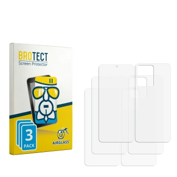 Face avant d’un emballage produit avec le logo de la marque BROTECT. À côté se trouve la protection d’écran correspondante.