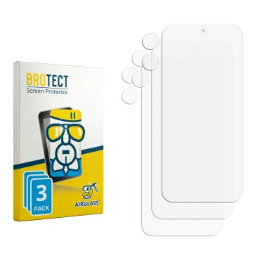 Face avant d’un emballage produit avec le logo de la marque BROTECT. À côté se trouve la protection d’écran correspondante.