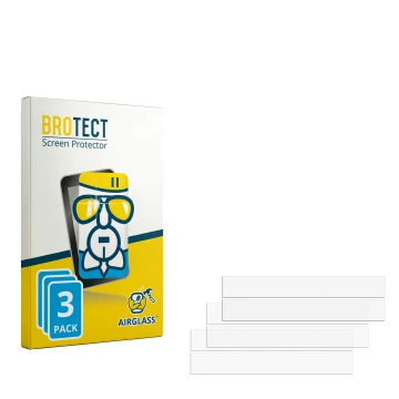 Face avant d’un emballage produit avec le logo de la marque BROTECT. À côté se trouve la protection d’écran correspondante.