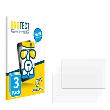 Face avant d’un emballage produit avec le logo de la marque BROTECT. À côté se trouve la protection d’écran correspondante.