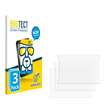 Face avant d’un emballage produit avec le logo de la marque BROTECT. À côté se trouve la protection d’écran correspondante.