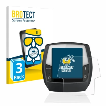 Face avant d’un emballage produit avec le logo de la marque BROTECT. À côté, l’appareil Bosch Intuvia Performance Line est rep