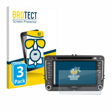 Face avant d’un emballage produit avec le logo de la marque BROTECT. À côté, l’appareil Zenec E>Go 7