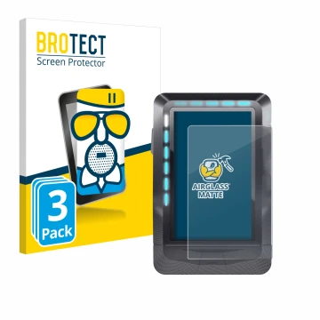 Face avant d’un emballage produit avec le logo de la marque BROTECT. À côté, l’appareil Wahoo Elemnt GPS est représenté avec l