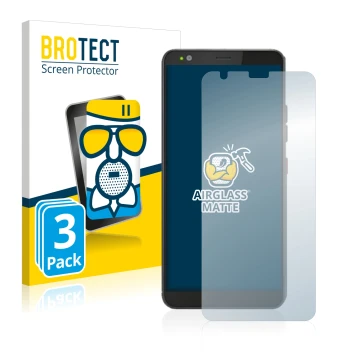 Face avant d’un emballage produit avec le logo de la marque BROTECT. À côté, l’appareil Gigaset GS370 est représenté avec la p