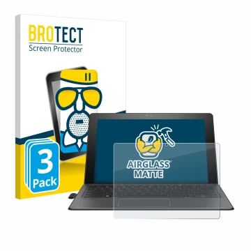 Face avant d’un emballage produit avec le logo de la marque BROTECT. À côté, l’appareil HP Pro x2 612 G2 est représenté avec l