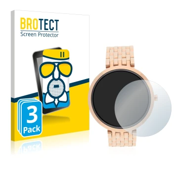 Face avant d’un emballage produit avec le logo de la marque BROTECT. À côté, l’appareil Xlyne X-Watch Siona XW Fit est représe