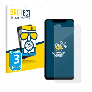 Face avant d’un emballage produit avec le logo de la marque BROTECT. À côté, l’appareil LG G8s ThinQ est représenté avec la pr