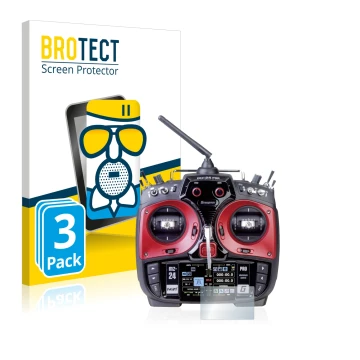 Face avant d’un emballage produit avec le logo de la marque BROTECT. À côté, l’appareil Graupner mz-24 Pro est représenté avec