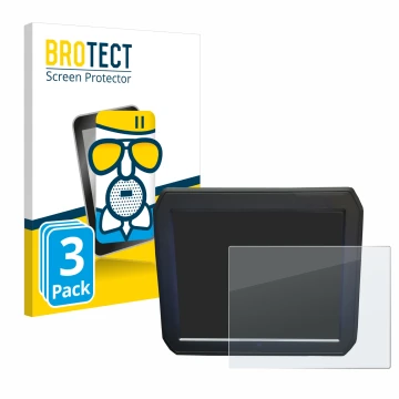 Face avant d’un emballage produit avec le logo de la marque BROTECT. À côté, l’appareil Keyence IM-7020 (Affichage + Touchpad)