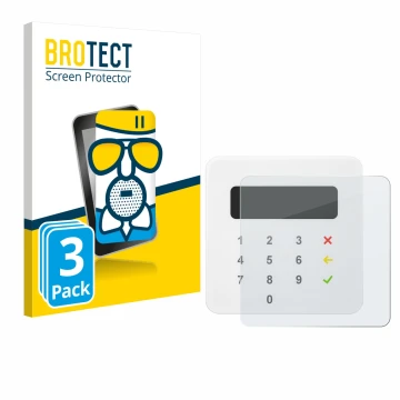 Face avant d’un emballage produit avec le logo de la marque BROTECT. À côté, l’appareil SumUp Air est représenté avec la prote