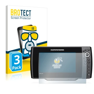 Face avant d’un emballage produit avec le logo de la marque BROTECT. À côté, l’appareil Humminbird Helix 9 G3N est représenté 