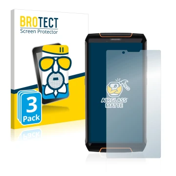 Face avant d’un emballage produit avec le logo de la marque BROTECT. À côté, l’appareil Cubot King Kong 3 est représenté avec 