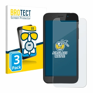 Face avant d’un emballage produit avec le logo de la marque BROTECT. À côté, l’appareil Shiftphones Shift5me est représenté av