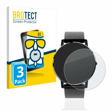Face avant d’un emballage produit avec le logo de la marque BROTECT. À côté, l’appareil Holalei Fitness Tracker 1.3