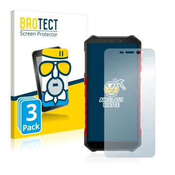 Face avant d’un emballage produit avec le logo de la marque BROTECT. À côté, l’appareil Ulefone Armor X5 est représenté avec l
