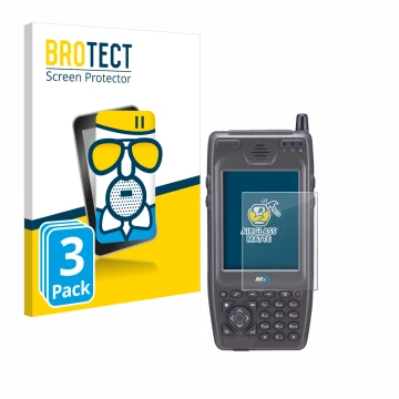 Face avant d’un emballage produit avec le logo de la marque BROTECT. À côté, l’appareil M3 Mobile M3 SKY MC-7500S est représen