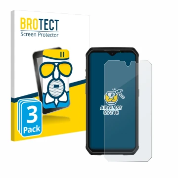 Face avant d’un emballage produit avec le logo de la marque BROTECT. À côté, l’appareil Ulefone Armor 9 est représenté avec la