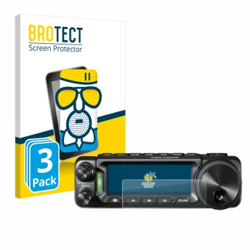 Face avant d’un emballage produit avec le logo de la marque BROTECT. À côté, l’appareil Yaesu FT-891 est représenté avec la pr