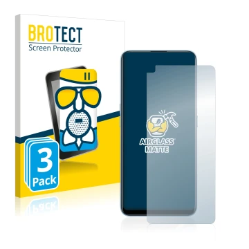 Face avant d’un emballage produit avec le logo de la marque BROTECT. À côté, l’appareil realme 7 Pro est représenté avec la pr