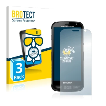 Face avant d’un emballage produit avec le logo de la marque BROTECT. À côté, l’appareil Brondi Amico est représenté avec la pr