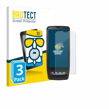 Face avant d’un emballage produit avec le logo de la marque BROTECT. À côté, l’appareil Casio IT-G650 est représenté avec la p