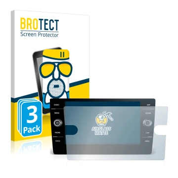 Face avant d’un emballage produit avec le logo de la marque BROTECT. À côté, l’appareil Volkswagen Tiguan R-Line TDI 2020 Disc