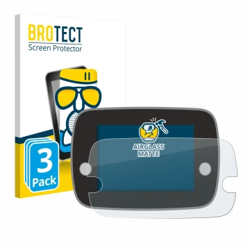 Face avant d’un emballage produit avec le logo de la marque BROTECT. À côté, l’appareil Fiat 500 Series 8 2020 Uconnect 7