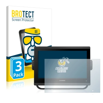 Face avant d’un emballage produit avec le logo de la marque BROTECT. À côté, l’appareil Garmin GPSMAP 923 est représenté avec 