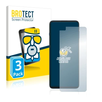 Face avant d’un emballage produit avec le logo de la marque BROTECT. À côté, l’appareil Motorola G100 est représenté avec la p