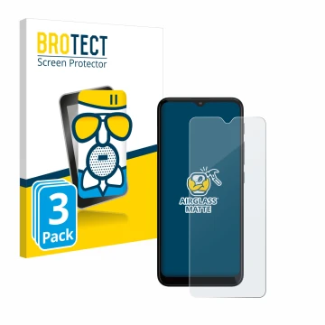 Face avant d’un emballage produit avec le logo de la marque BROTECT. À côté, l’appareil Motorola Moto G20 est représenté avec 