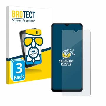 Face avant d’un emballage produit avec le logo de la marque BROTECT. À côté, l’appareil Vivo Y72 5G est représenté avec la pro