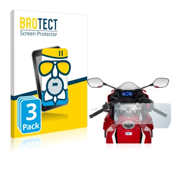 Face avant d’un emballage produit avec le logo de la marque BROTECT. À côté, l’appareil Honda CBR650R 2019-2021 est représenté