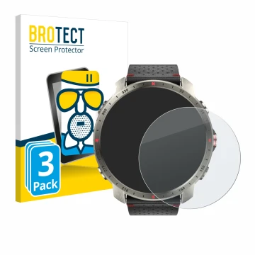 Face avant d’un emballage produit avec le logo de la marque BROTECT. À côté, l’appareil Polar Grit X Pro Titan est représenté 