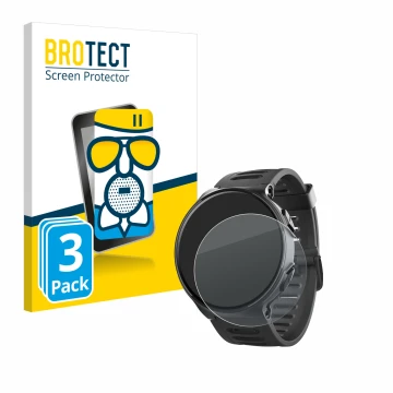 Face avant d’un emballage produit avec le logo de la marque BROTECT. À côté, l’appareil Kiprun 500 est représenté avec la prot