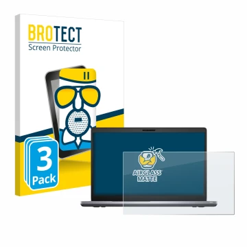 Face avant d’un emballage produit avec le logo de la marque BROTECT. À côté, l’appareil Dell Latitude 5510 est représenté avec
