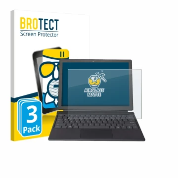 Face avant d’un emballage produit avec le logo de la marque BROTECT. À côté, l’appareil Wortmann Terra Pad 1262 est représenté