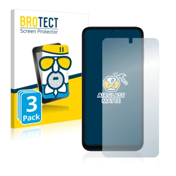 Face avant d’un emballage produit avec le logo de la marque BROTECT. À côté, l’appareil Motorola Moto G31 est représenté avec 