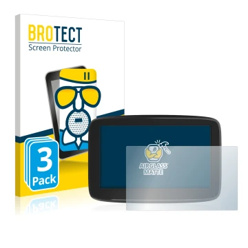 Face avant d’un emballage produit avec le logo de la marque BROTECT. À côté, l’appareil TomTom GO Classic 5