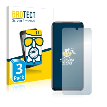 Face avant d’un emballage produit avec le logo de la marque BROTECT. À côté, l’appareil Xiaomi Redmi 10 (2022) est représenté 