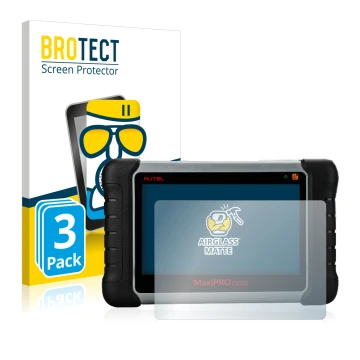 Face avant d’un emballage produit avec le logo de la marque BROTECT. À côté, l’appareil Autel MaxiPRO MP808TS est représenté a