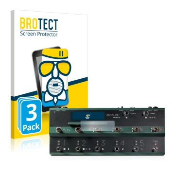 Face avant d’un emballage produit avec le logo de la marque BROTECT. À côté, l’appareil Kemper Profiler Remote est représenté 