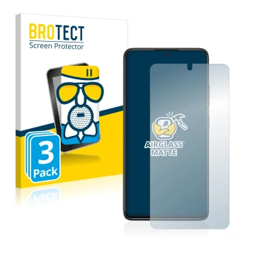 Face avant d’un emballage produit avec le logo de la marque BROTECT. À côté, l’appareil Xiaomi Poco X4 Pro 5G est représenté a